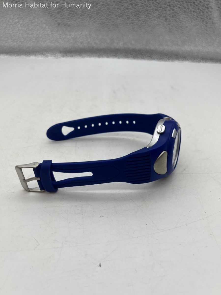 Unisex Blue Bowflex Heart Rate Monitor Watch Rubber Wristband Working Condition - Very Good