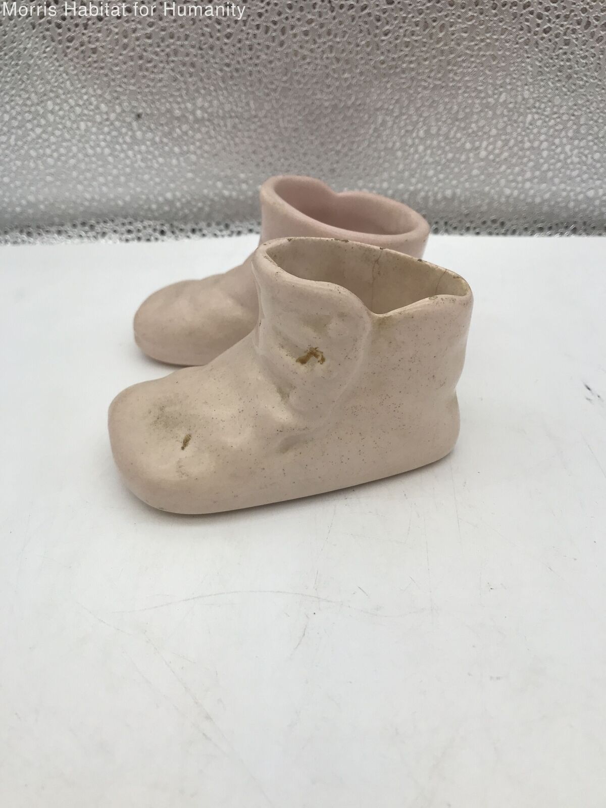 Unbranded Pink Little Booties Ceramic Figurine - Very Good