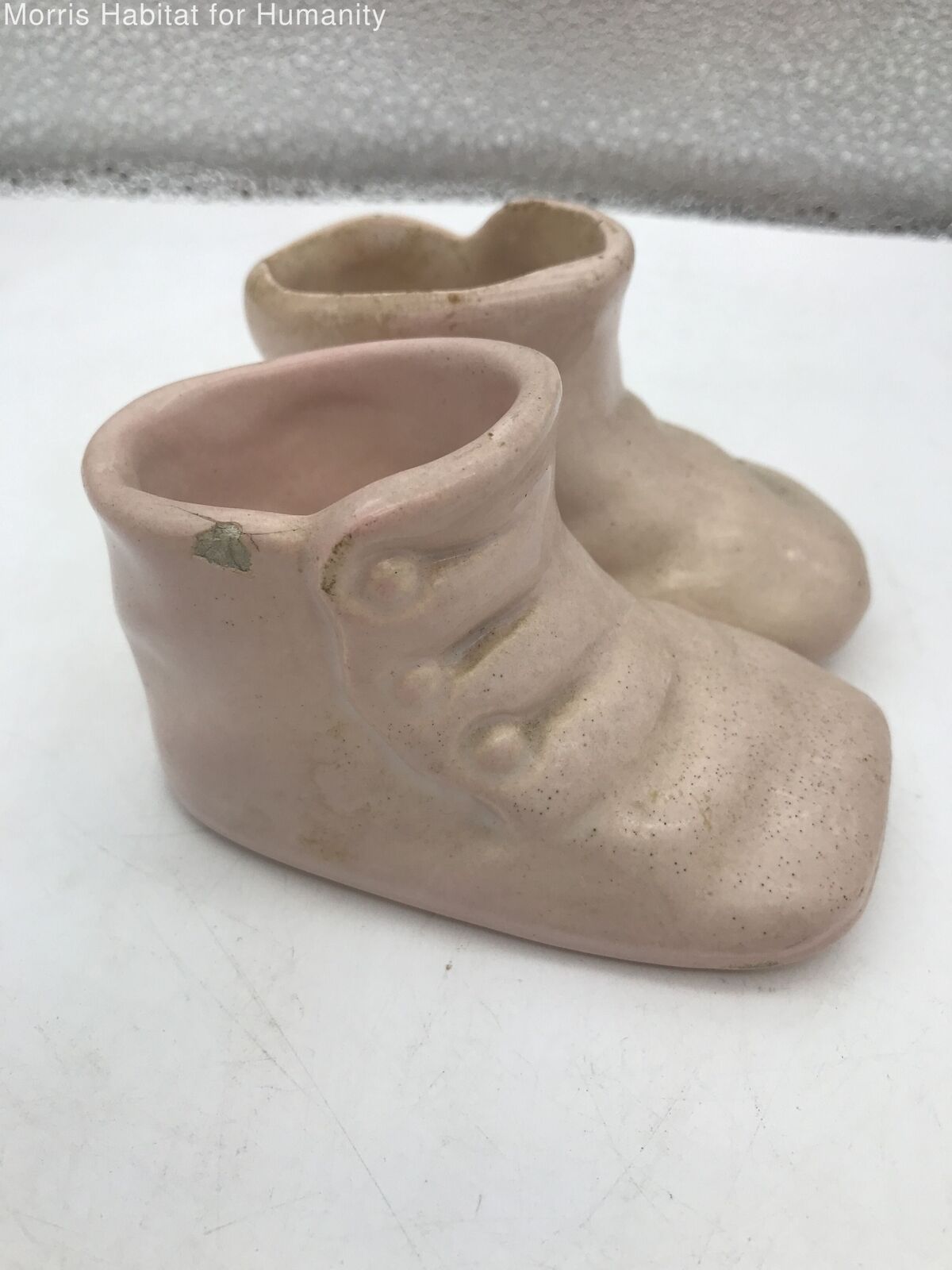 Unbranded Pink Little Booties Ceramic Figurine - Very Good