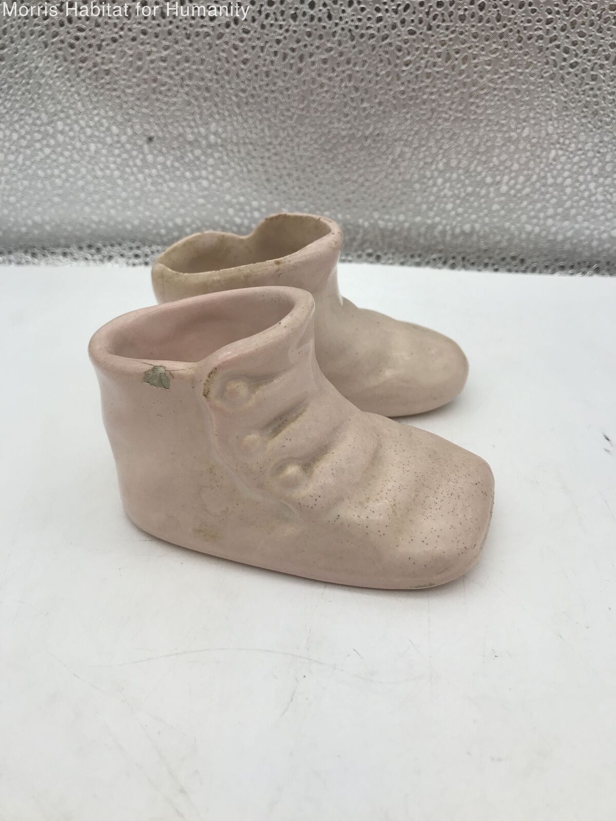 Unbranded Pink Little Booties Ceramic Figurine - Very Good