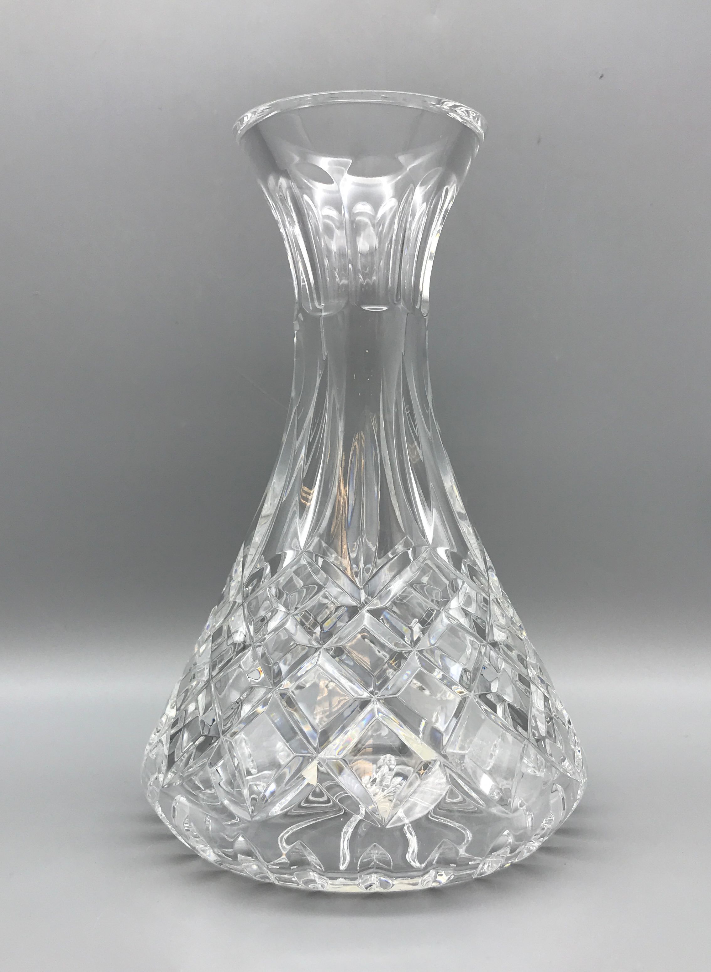 Waterford Crystal Lismore Carafe 9-1/8" Water Wine Vase - Vintage 1980s