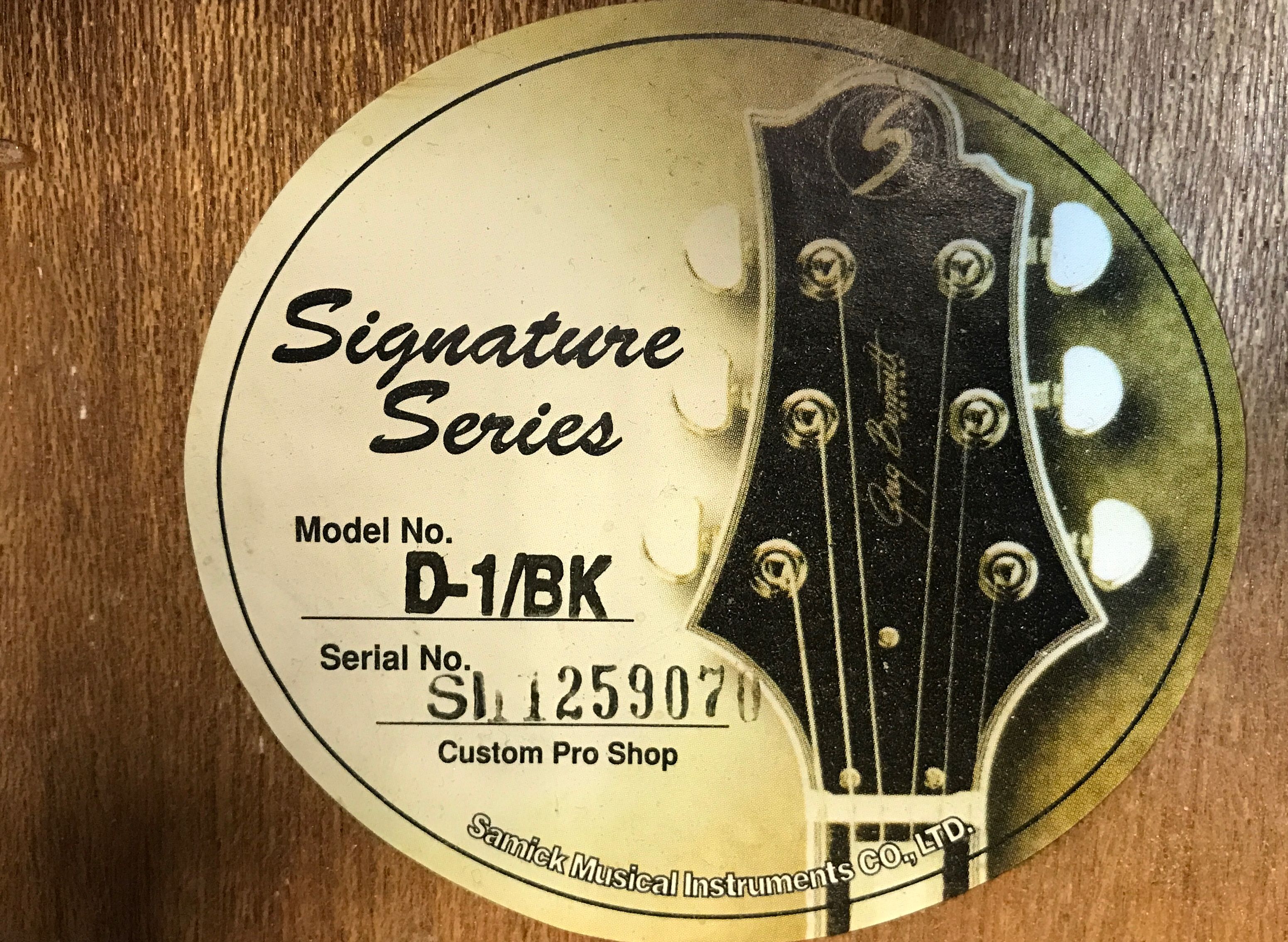 Used Samick Musical Instruments: Black, Acoustic Guitar- Model: D-1/BK