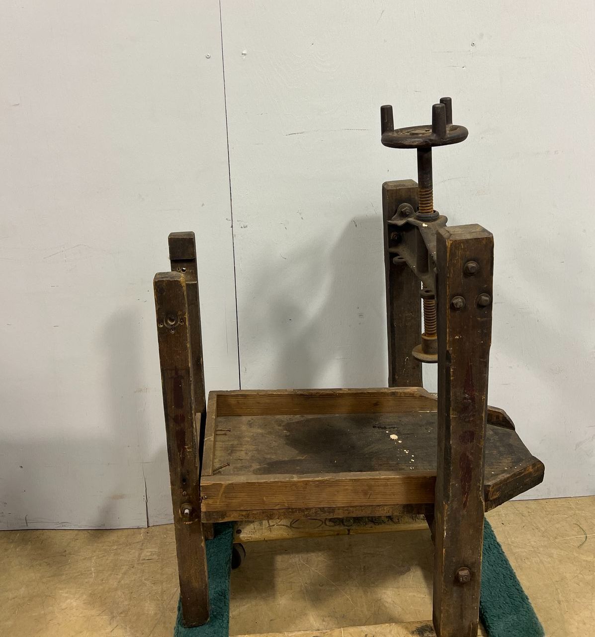Pieces of an Antique Wooden Wine / Cider Making Press Perfect for Eclectic Decor