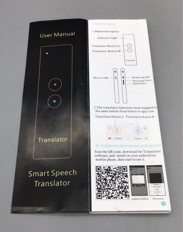 Portable Two Way instant multilingual Translation real time Language Translator