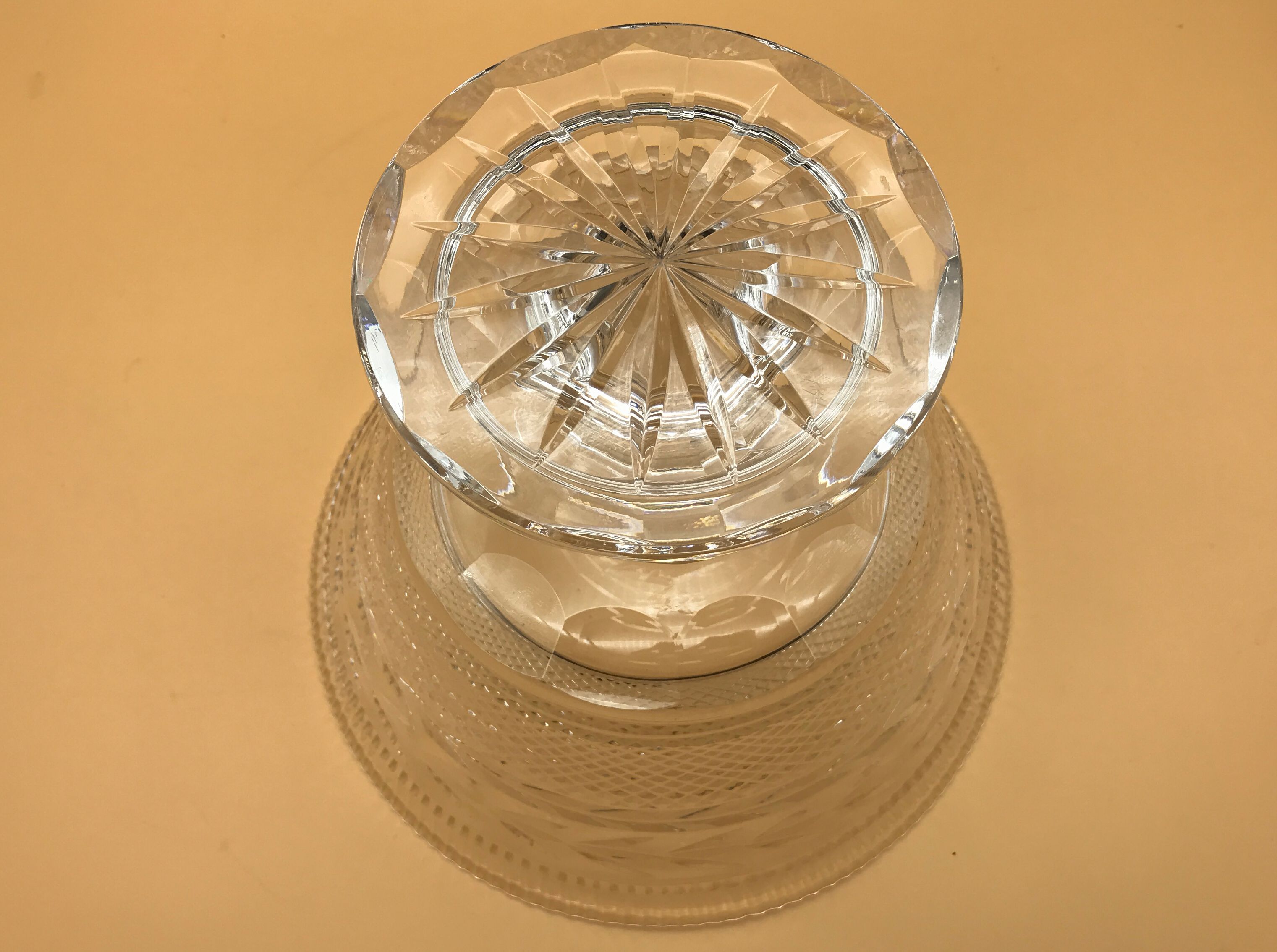 LOVELY LARGE WATERFORD CRYSTAL GLANDORE PATTERN FRUIT BOWL - HOME DECOR