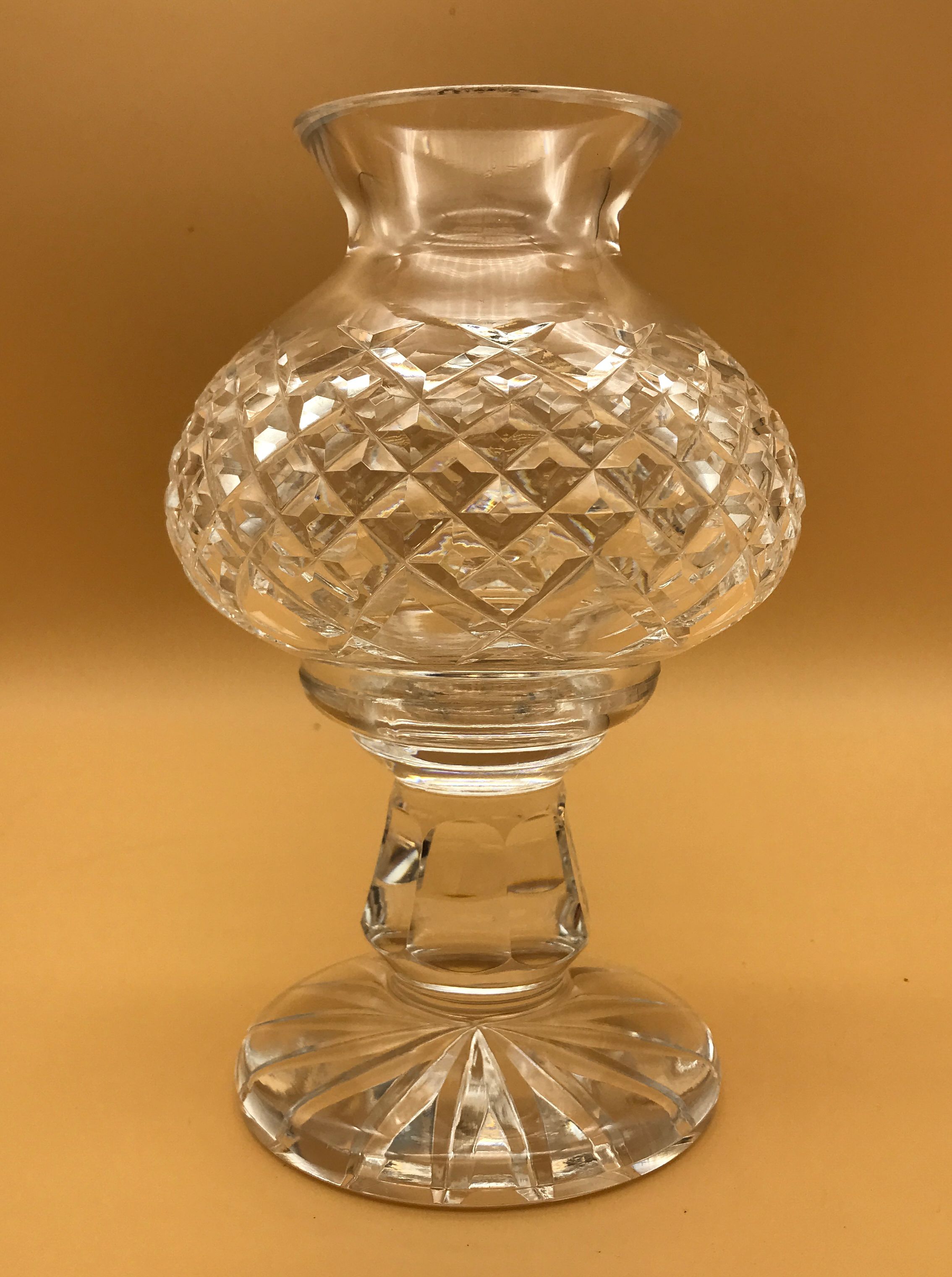 Waterford Crystal Hurricane Votive Candle Lamp 2 Piece - Decorative Glass