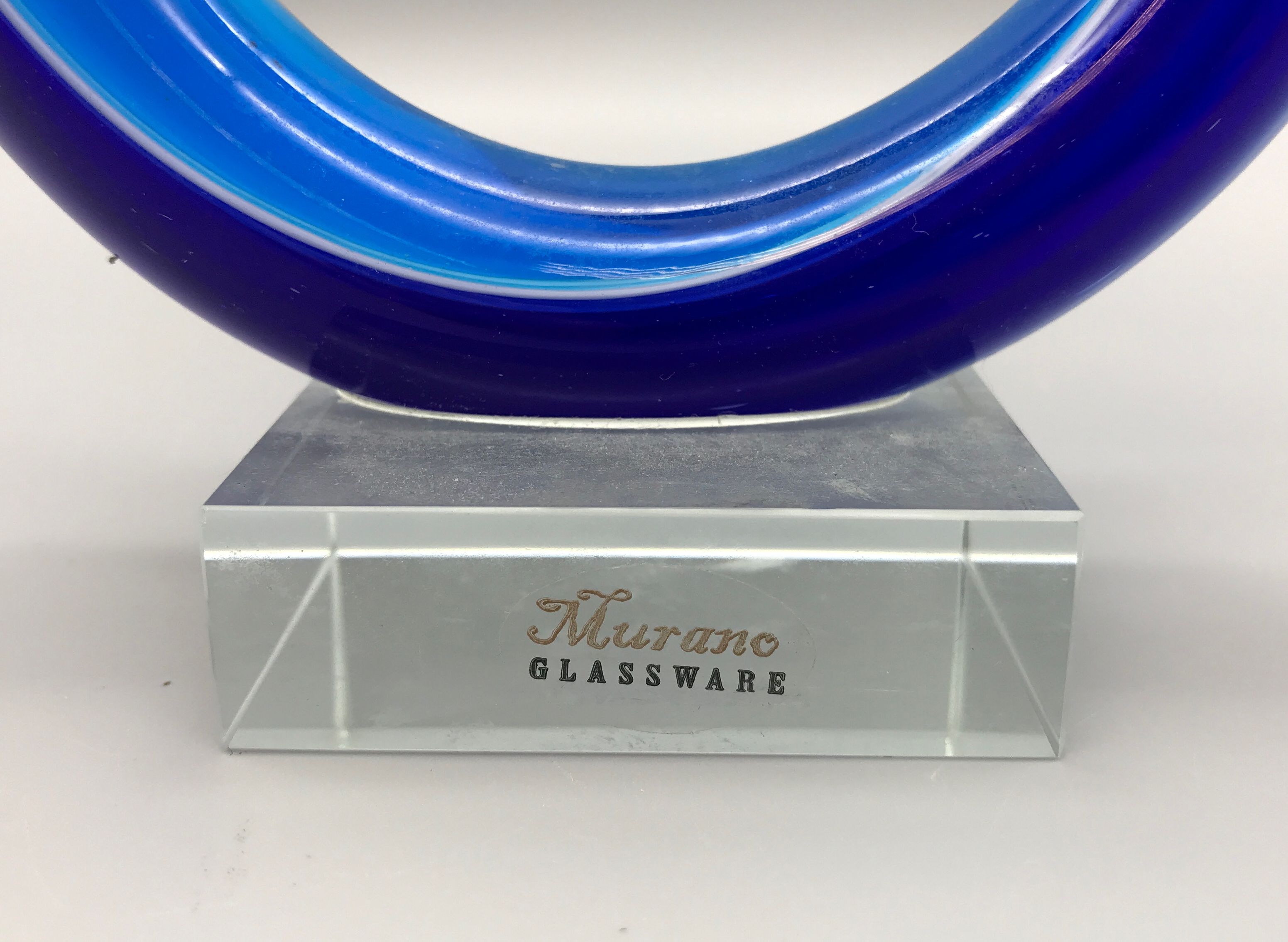 Murano Glassware- Blue, Aquatic Themed Decorative Modern Art, Made in Italy