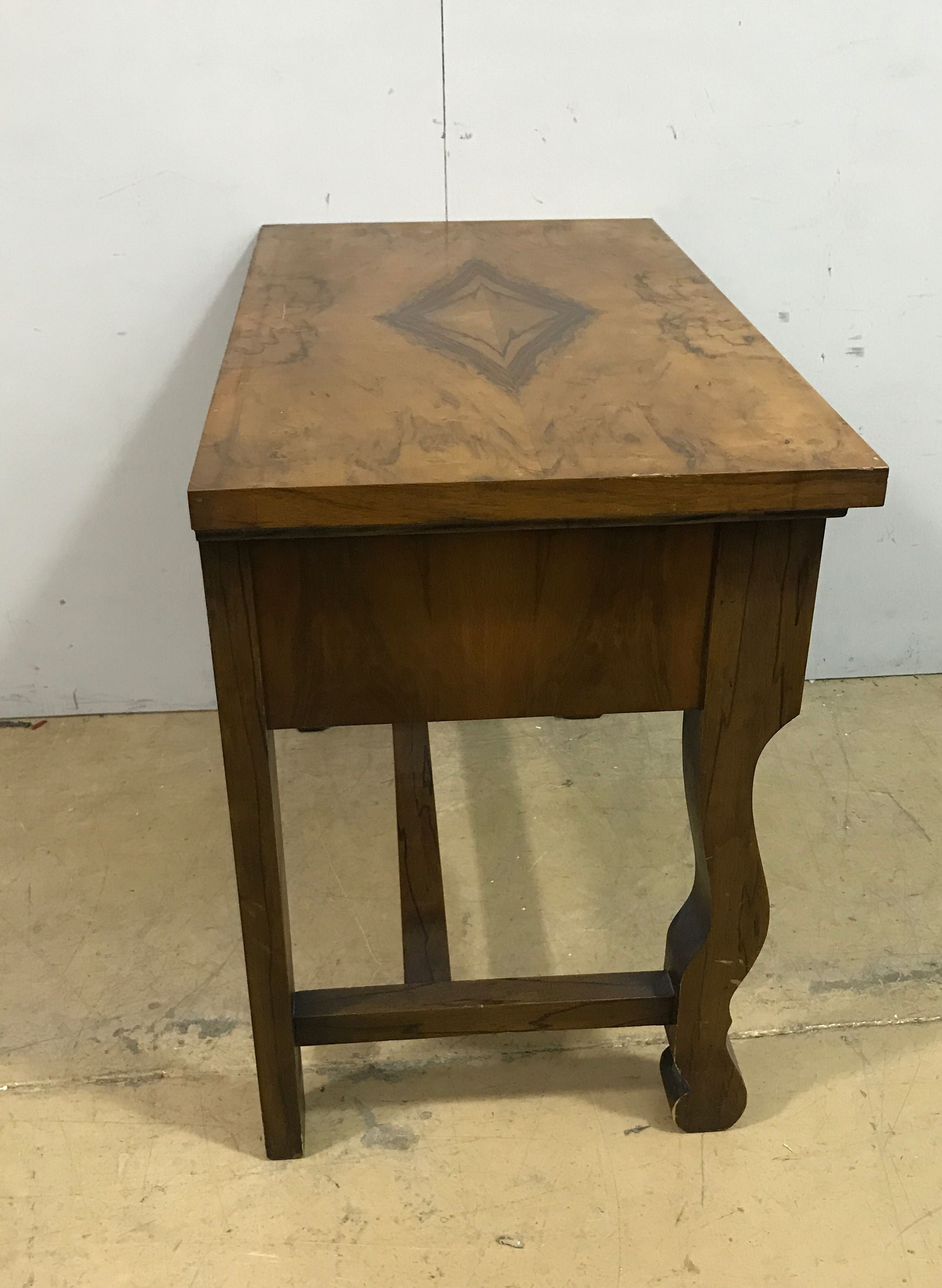 Unbranded Light Brown Vintage Wooden Computer Desk- One Person- Four Drawers