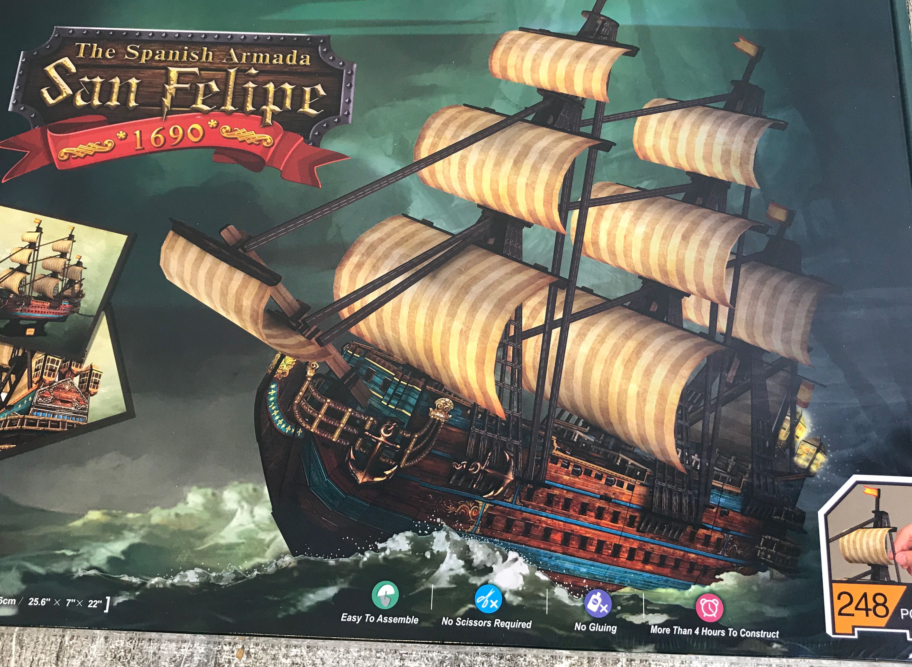 Cubic Fun Spanish Armada 3D Puzzle San Felipe Galleon NEW!