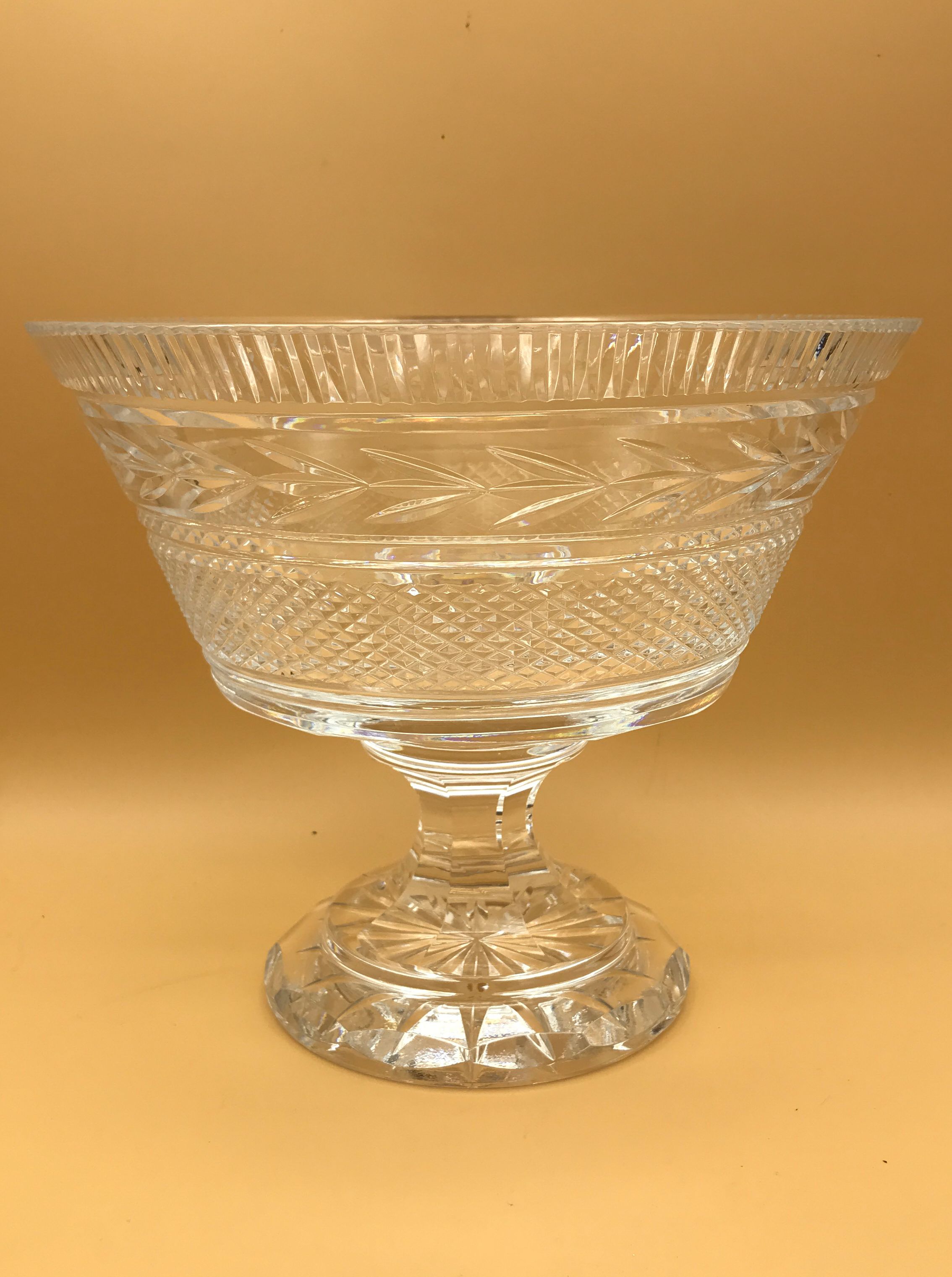 LOVELY LARGE WATERFORD CRYSTAL GLANDORE PATTERN FRUIT BOWL - HOME DECOR