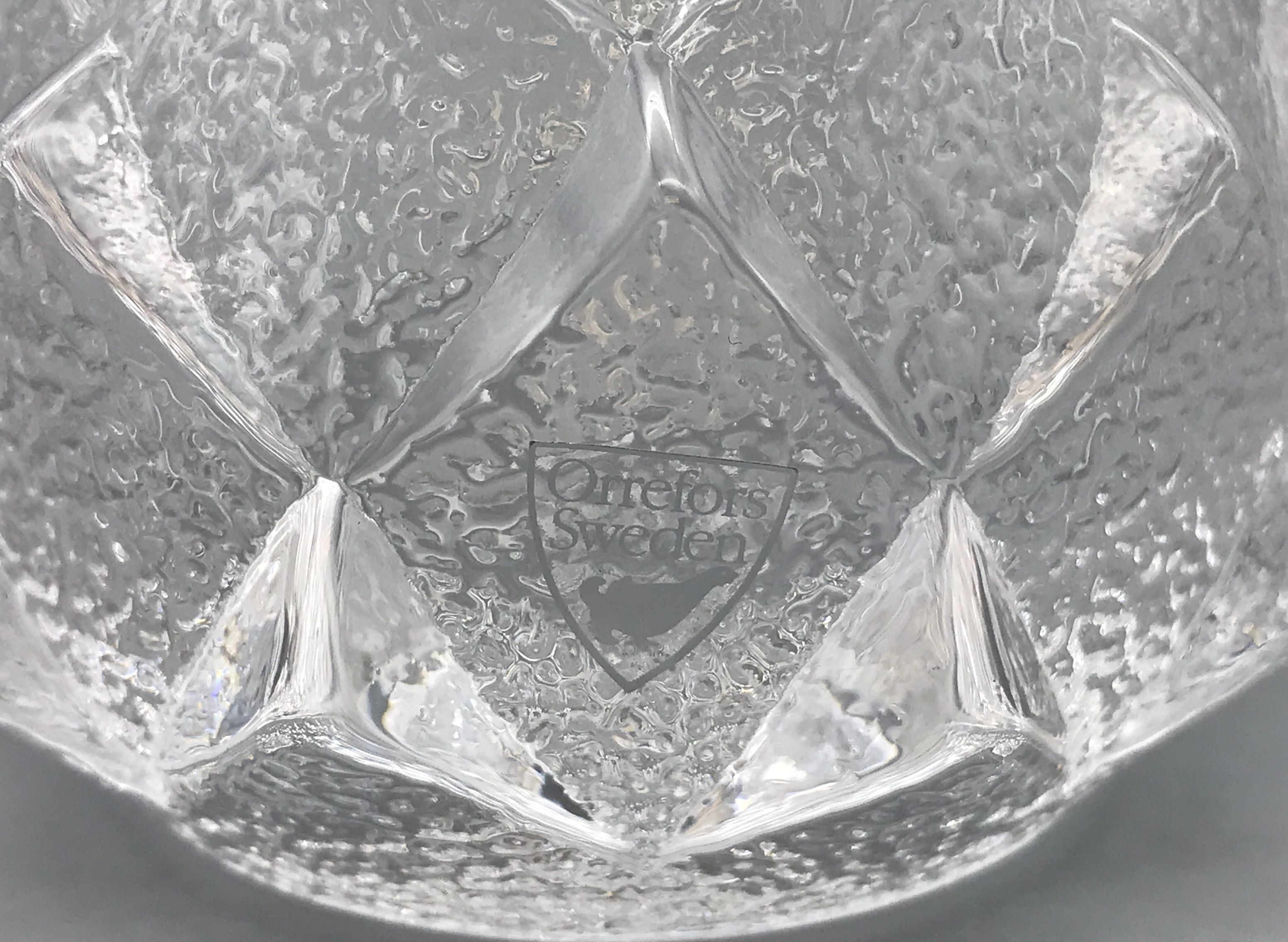 Pair of Orrefors Vintage Sweden Nimbus Artichoke Votive Crystal Candleholders