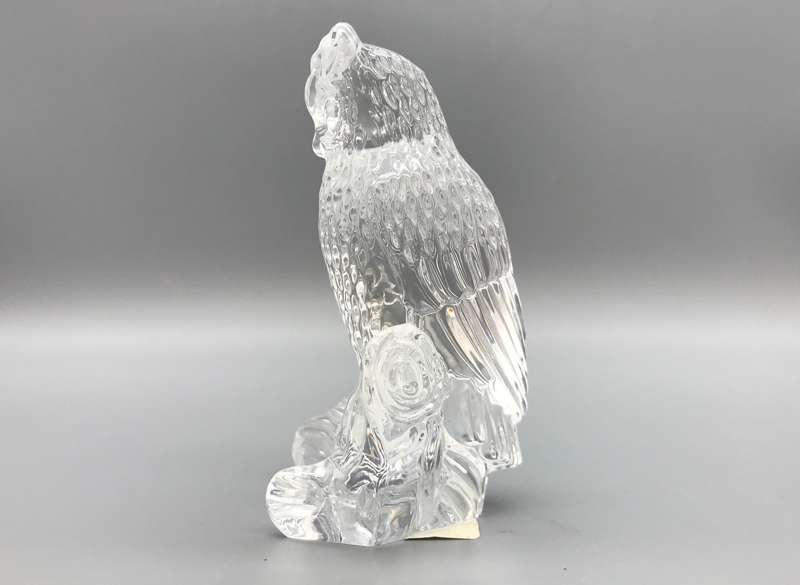 Waterford Barn Owl On A Branch- Lead Crystal- Marked- Figurine Paperweight