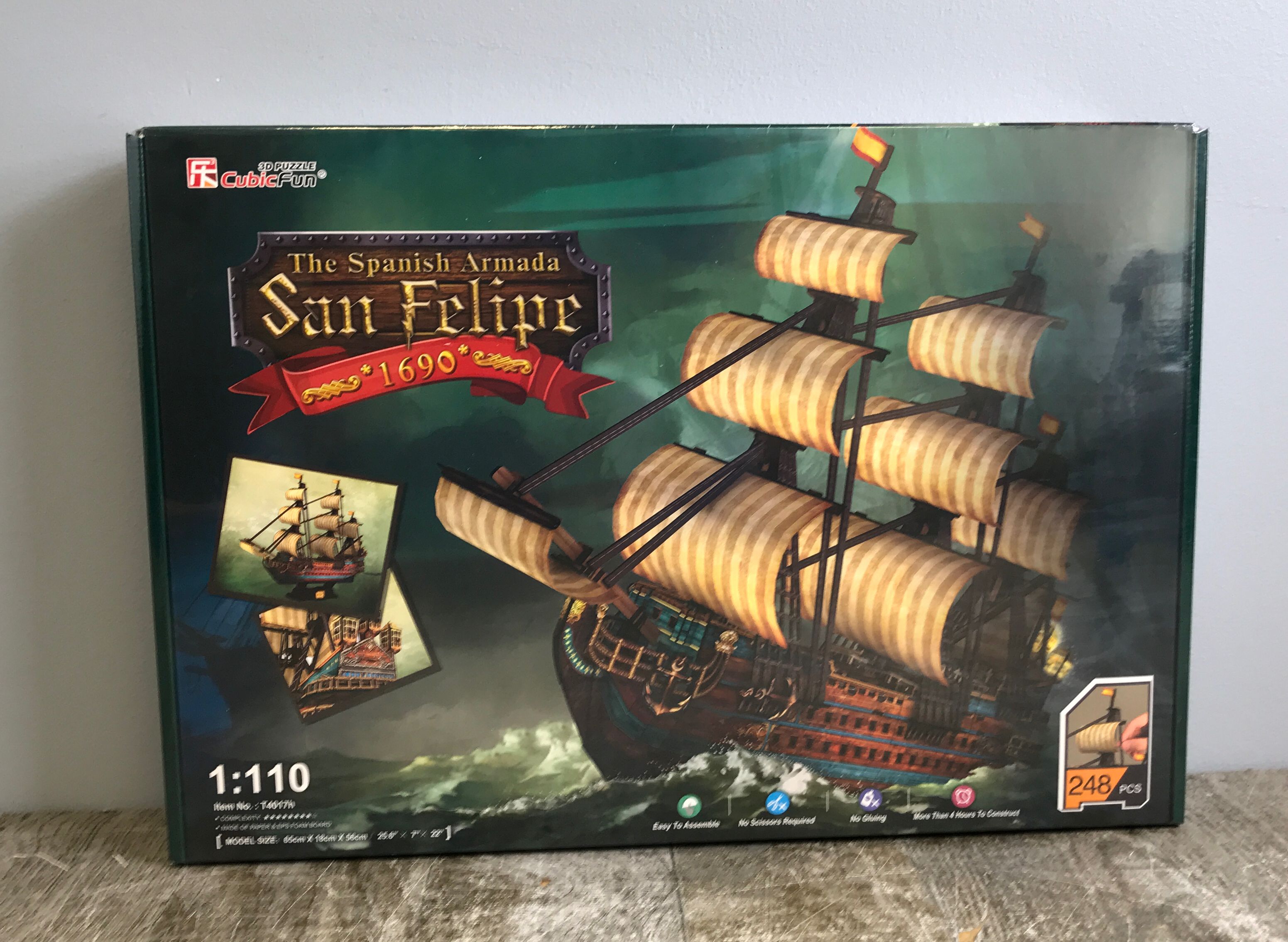 Cubic Fun Spanish Armada 3D Puzzle San Felipe Galleon NEW!