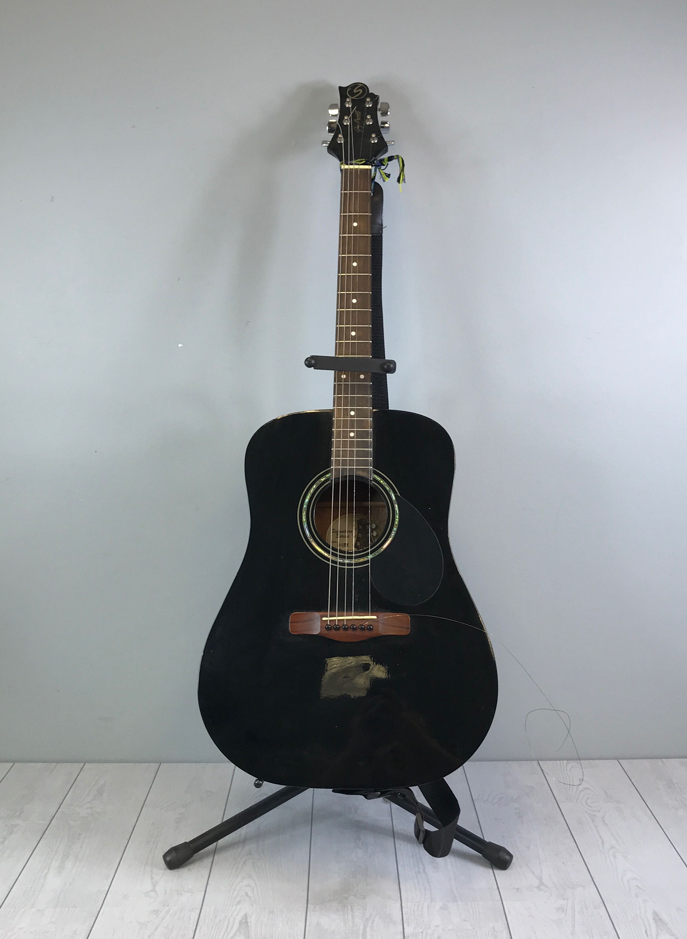 Used Samick Musical Instruments: Black, Acoustic Guitar- Model: D-1/BK