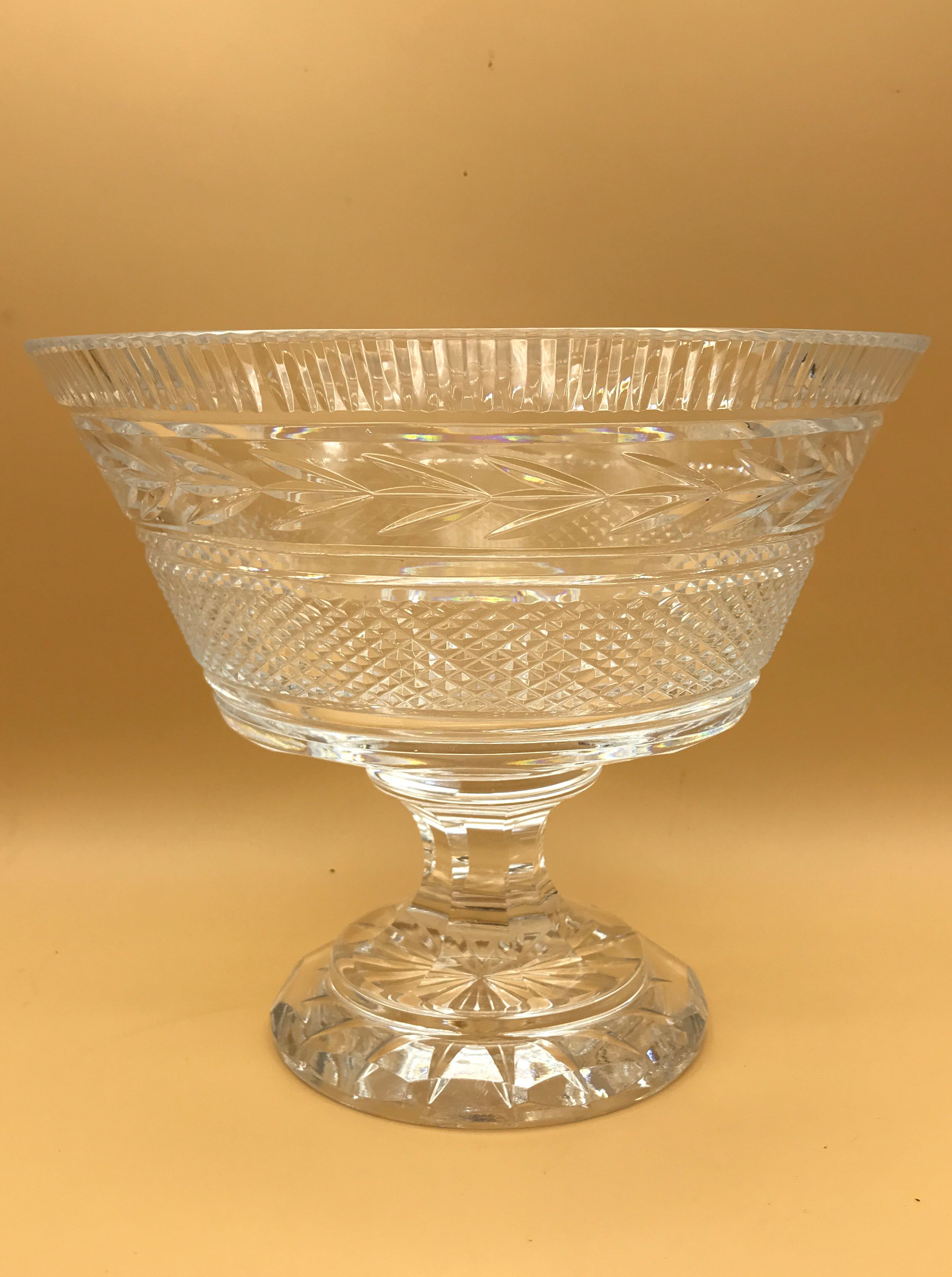 LOVELY LARGE WATERFORD CRYSTAL GLANDORE PATTERN FRUIT BOWL - HOME DECOR
