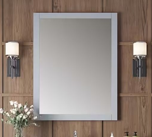 Ove Decors Tahoe 28" X 36" Vanity Mirror - Dove Grey