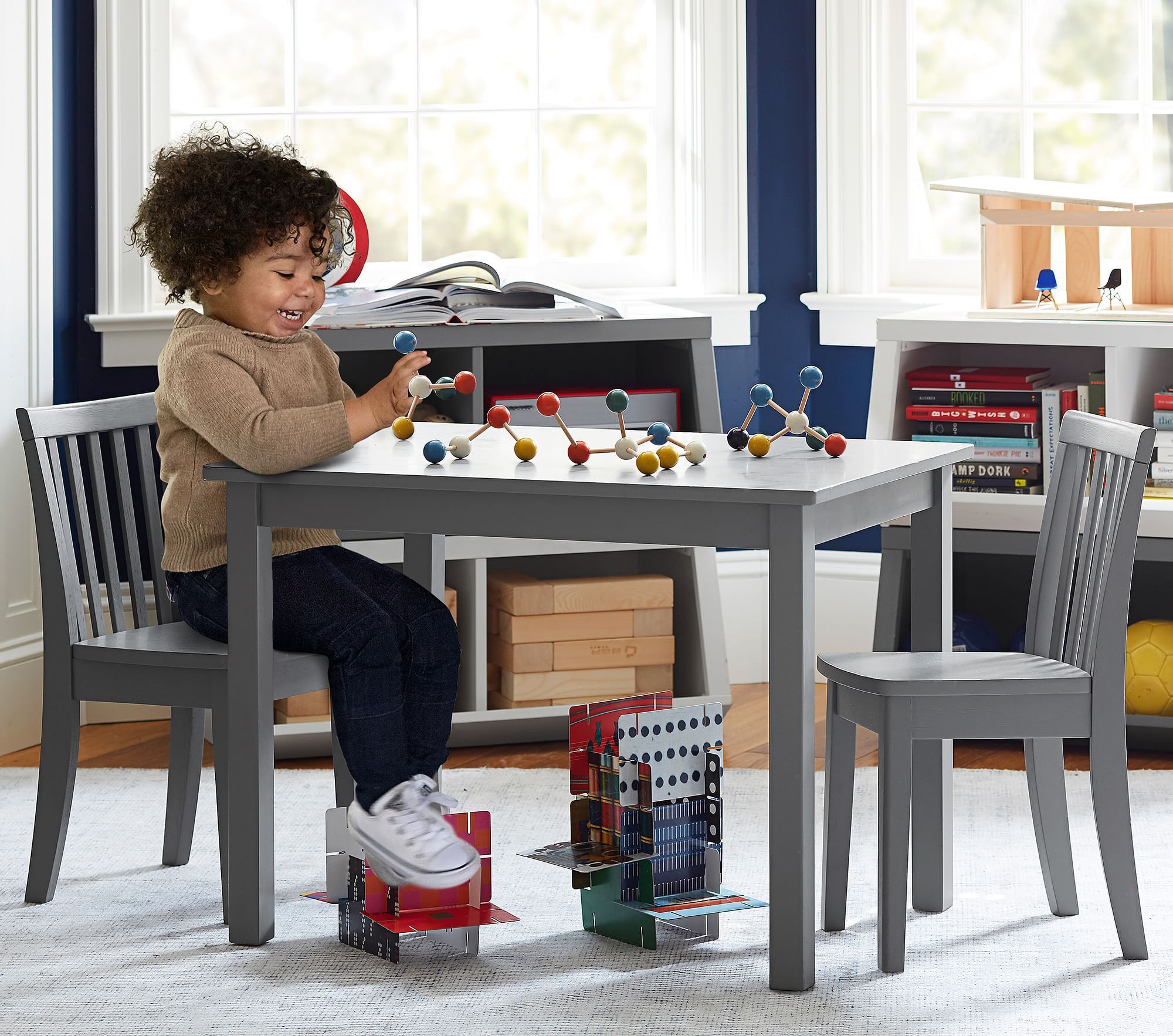 Pottery Barn Kids Carolina Small Play Table - Charcoal - Brand New - No Chairs