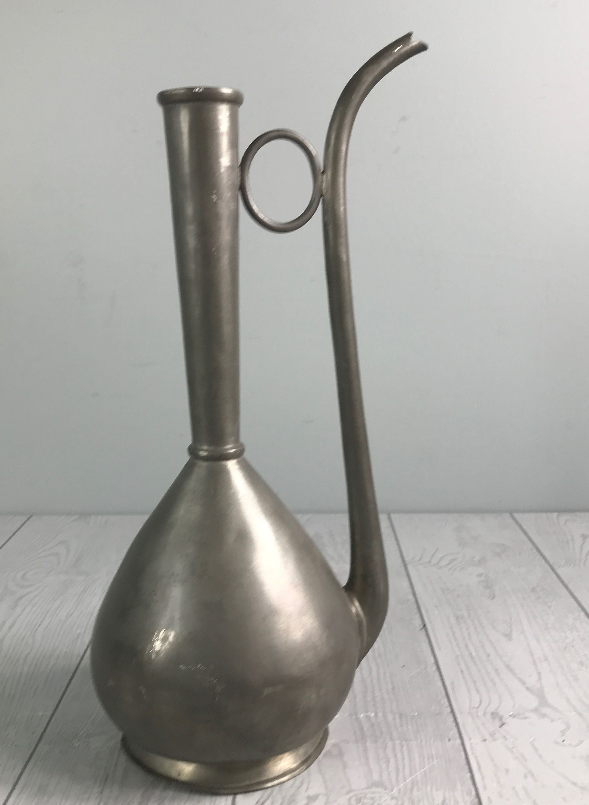 Beautiful Unique Pewter Rose Water Jug with Long Spout - Farley UK Company