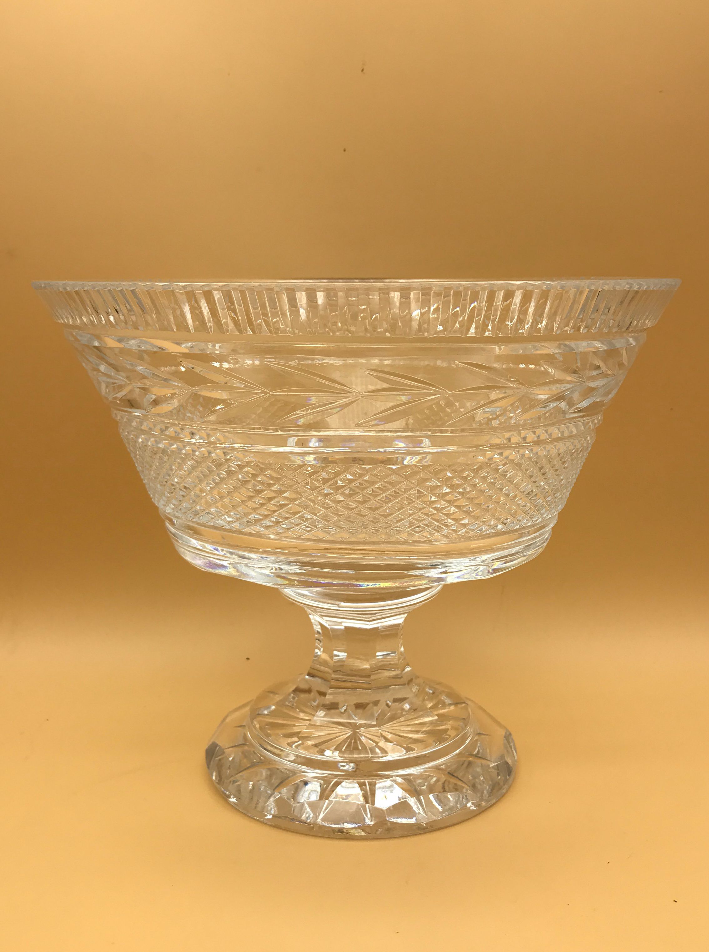 LOVELY LARGE WATERFORD CRYSTAL GLANDORE PATTERN FRUIT BOWL - HOME DECOR