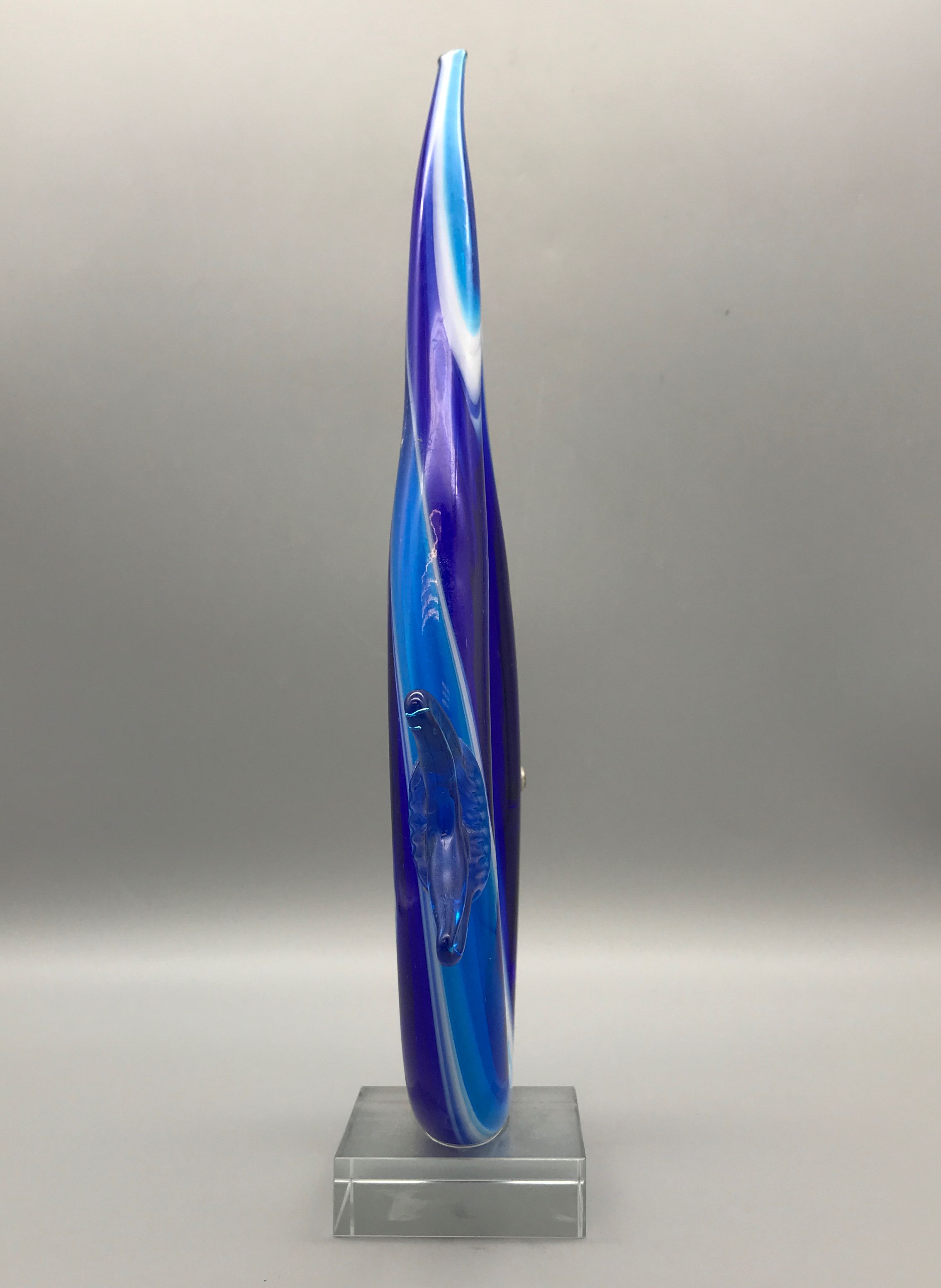 Murano Glassware- Blue, Aquatic Themed Decorative Modern Art, Made in Italy