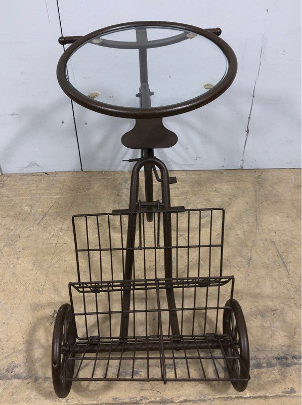 Retro Penny farthing Tricycle Metal Accent Table Powell
