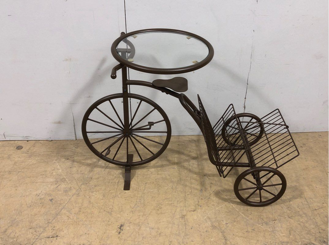 Retro Penny farthing Tricycle Metal Accent Table Powell