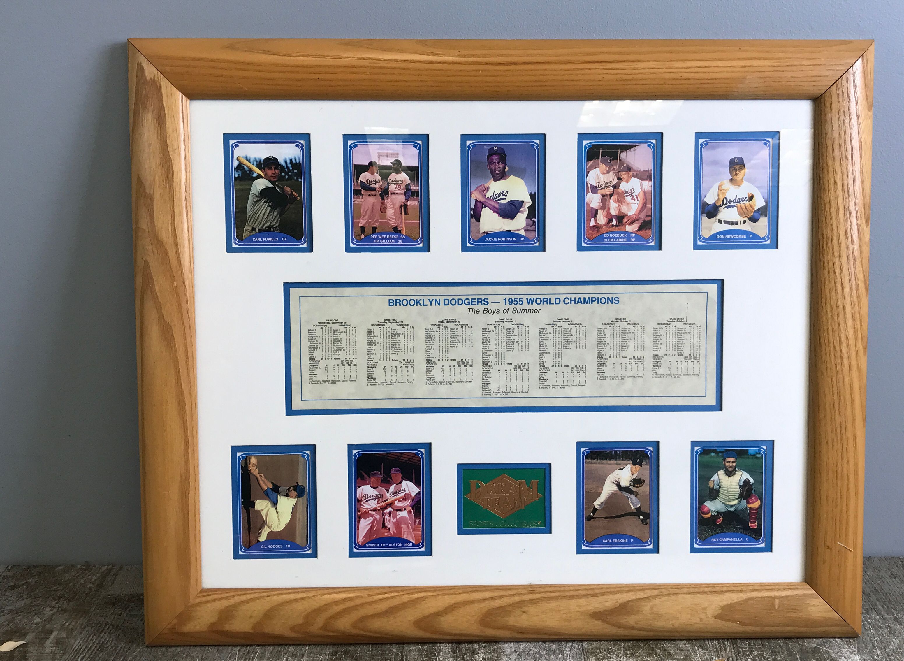 Brooklyn Dodgers 1955 World Champions "The Boys of Summer" Framed Collectible