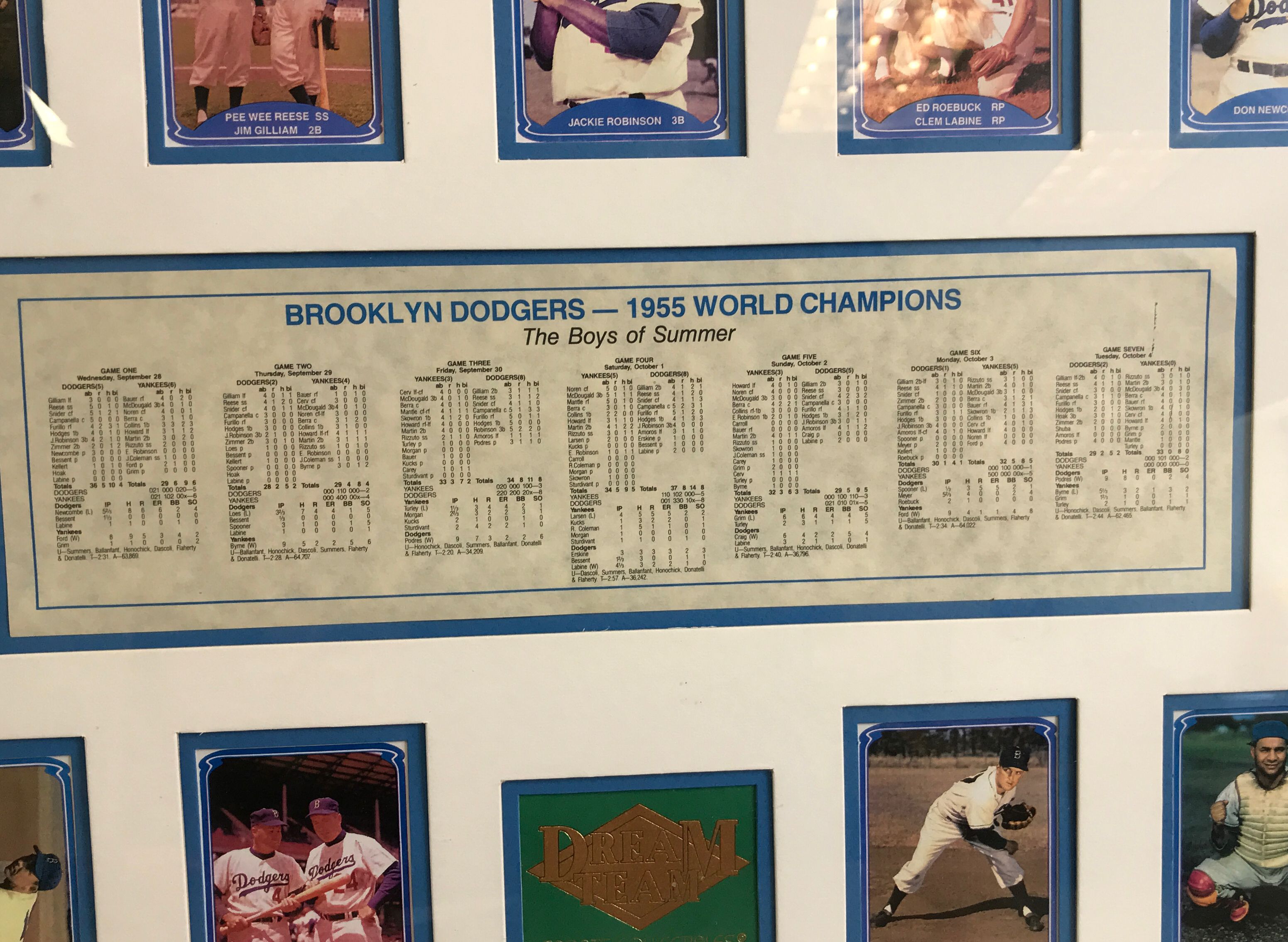 Brooklyn Dodgers 1955 World Champions "The Boys of Summer" Framed Collectible