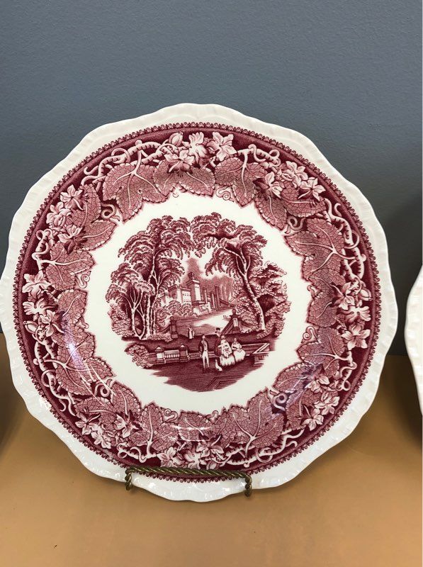 Vista Pink by Mason's China Set - Plates/Platter/Bowls/Teacups/Salad Plates