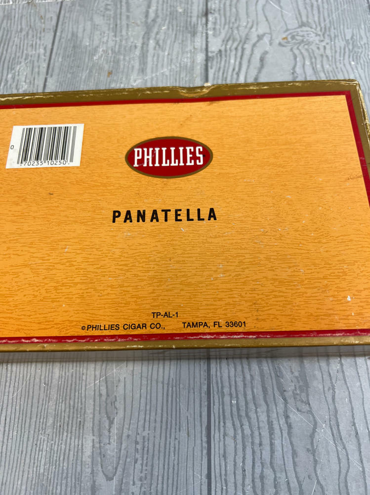 Cigar Box Phillies Panatella Bayuk Cigars Florida - Empty Collectors Cigar Box - Very Good