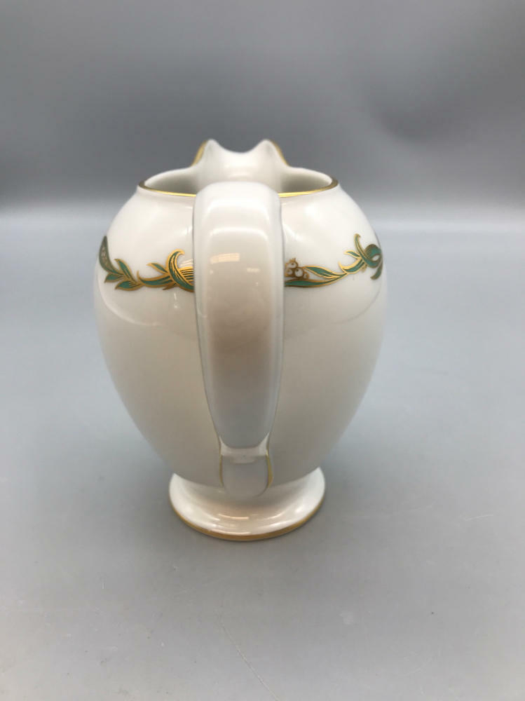 Rosenthal Continental Goldcrest Emerald Creamer - Bone China Made in Germany - Very Good