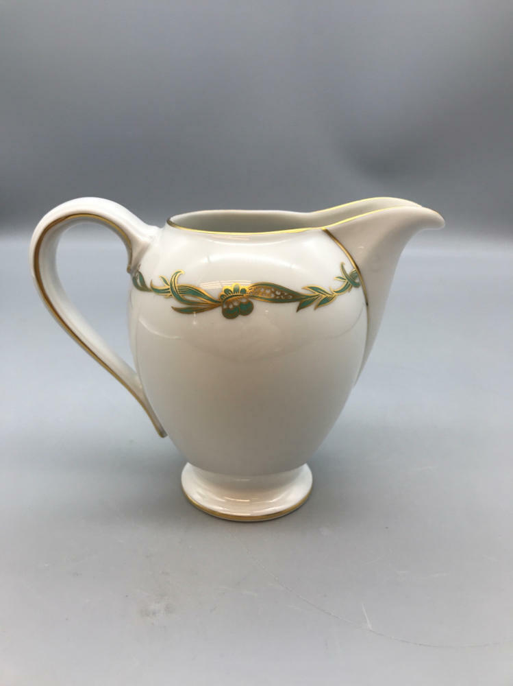 Rosenthal Continental Goldcrest Emerald Creamer - Bone China Made in Germany - Very Good