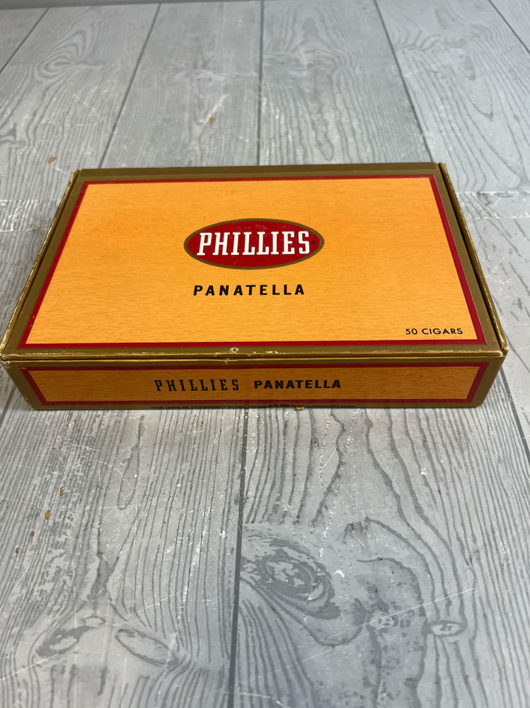 Cigar Box Phillies Panatella Bayuk Cigars Florida - Empty Collectors Cigar Box - Very Good