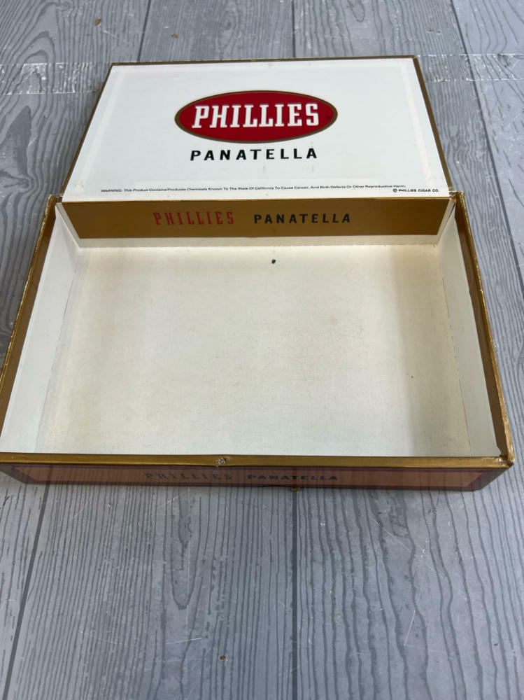 Cigar Box Phillies Panatella Bayuk Cigars Florida - Empty Collectors Cigar Box - Very Good