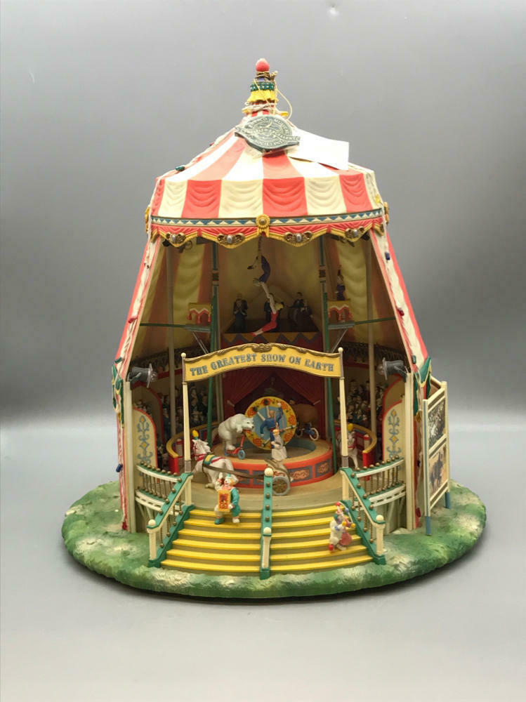 ENESCO “THE GREATEST SHOW ON EARTH” LIGHTED ACTION BIG TOP CIRCUS - Figurine - Good