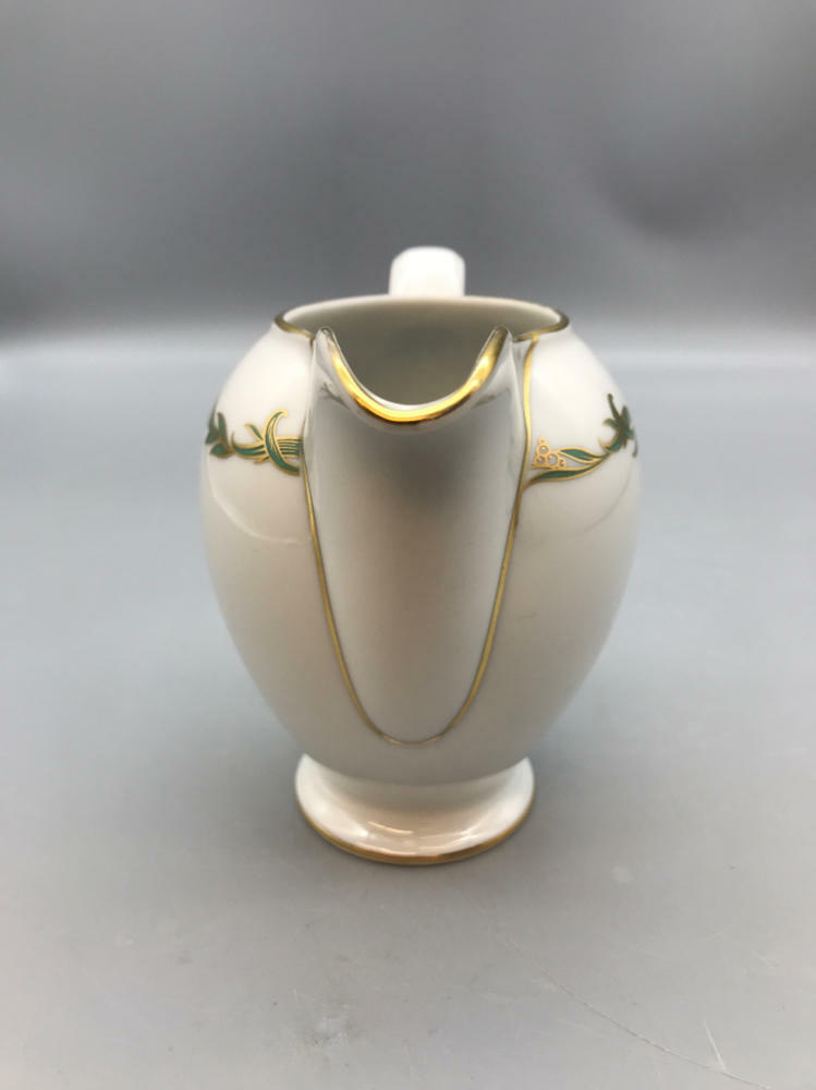 Rosenthal Continental Goldcrest Emerald Creamer - Bone China Made in Germany - Very Good